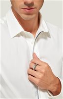 Anello Bikkembergs Uomo Band in Acciaio Diamante 0.01 Ct BANR01WB-20 - BANR01WB-18